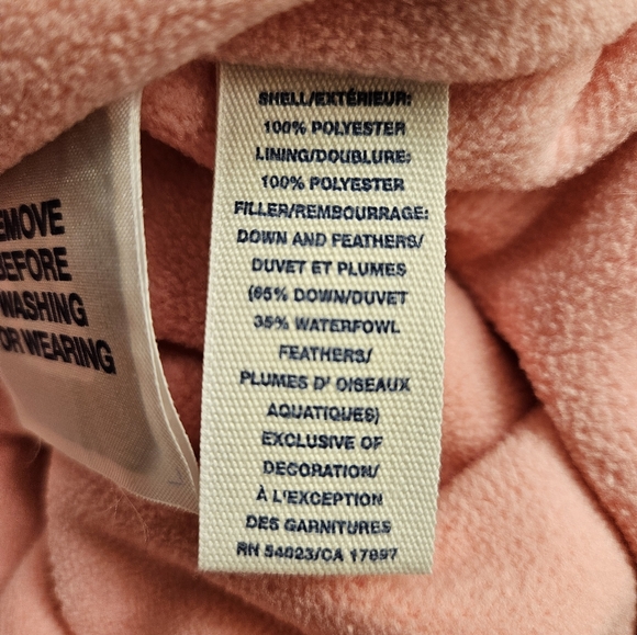 NWT - Down & Waterfowl Filled Old Navy Pink Vest - Size XXL - Microfleece - Picture 2 of 9